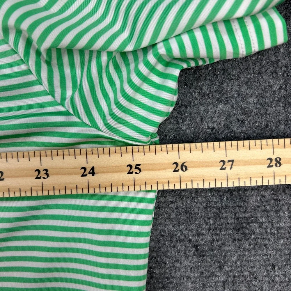RLX Ralph Lauren Polo Shirt Mens‎ XL Green White Stripe Golf Wicking Comfort